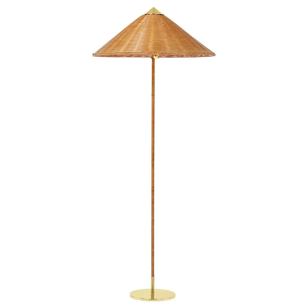 Gubi 9602 Floor Lamp Brass/Wicker 2