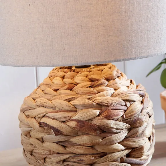 Zadi Plaited Water Hyacinth Table Lamp 2