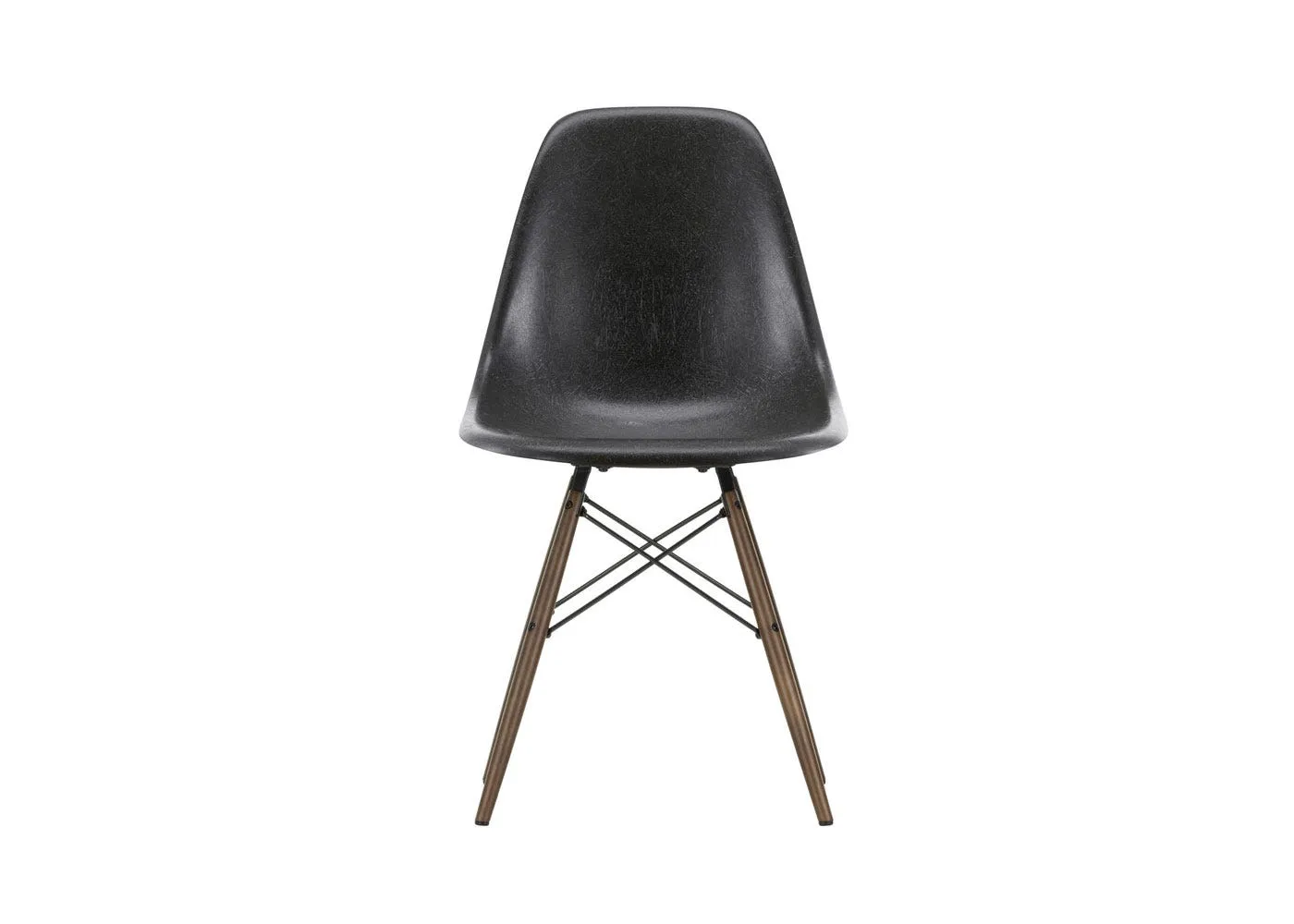 Vitra Eames Fibreglass Chair DSW Eames Elephant Hide Grey 95 Dark Maple 05 Glides