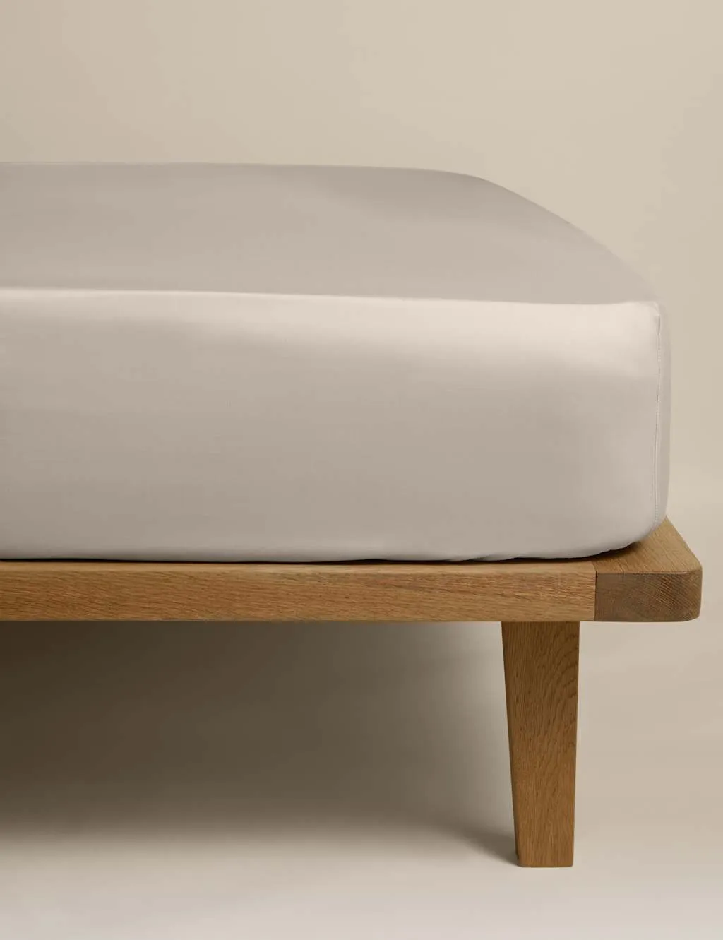 M&S Egyptian Cotton 230 Thread Count Silky Fitted Sheet Putty