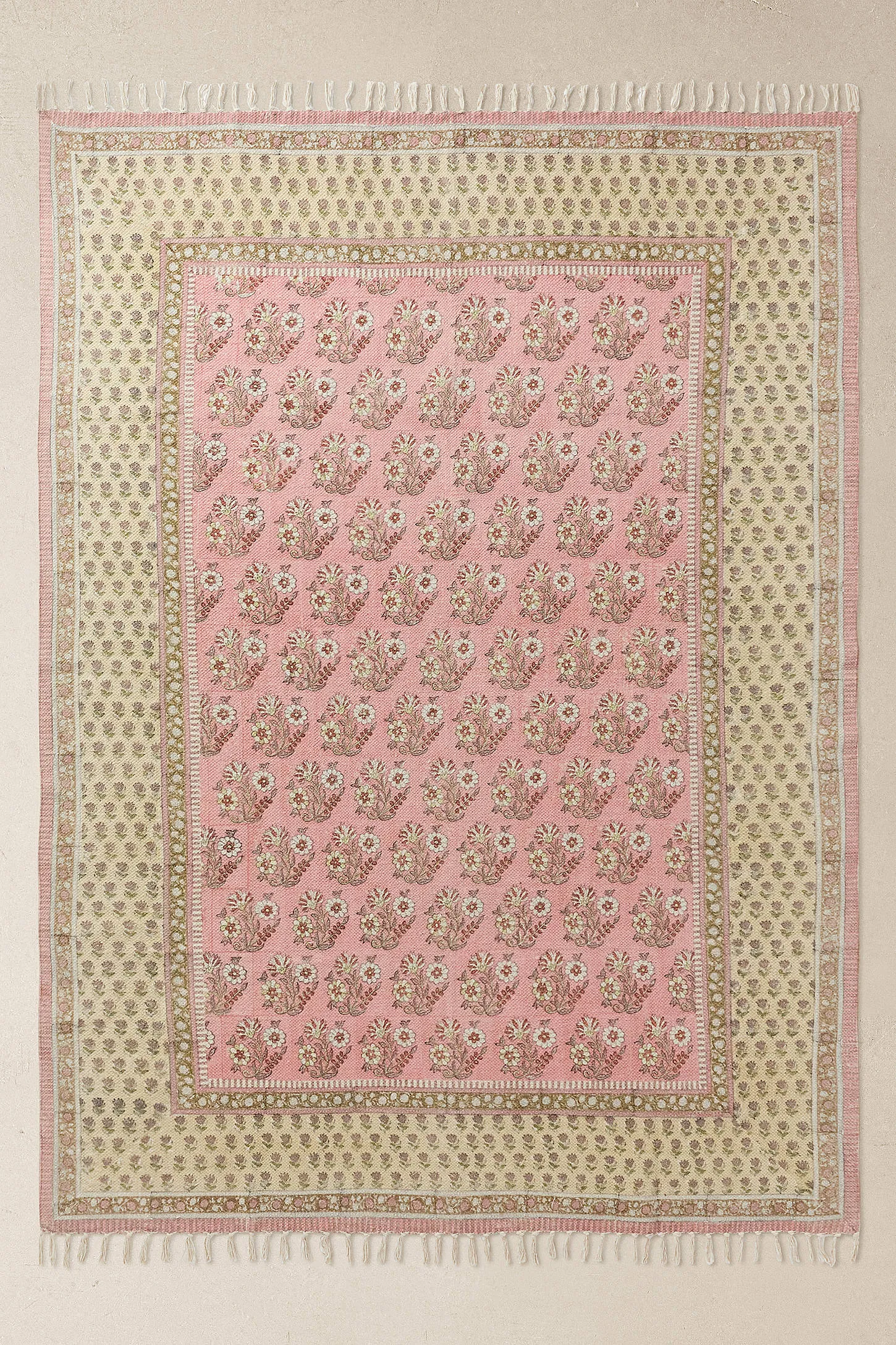 Pink Block Reversible 5x7ft / 90x150cm Rug - Pink