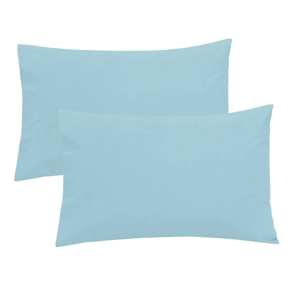 Smart Living Polycotton Housewife Pillowcases Pair 180 Thread Count in Light Blue