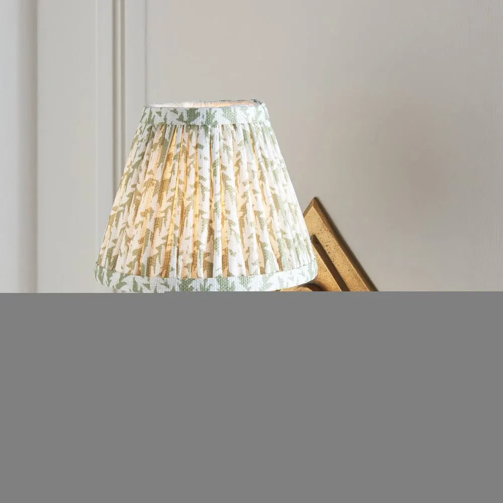 Netlighting Diamond Curve & Leaf 16cm Wall Lamp Antique Brass Herb Garden Green in Gold 5