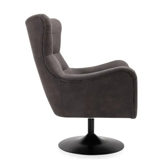 Roan Microsuede Swivel Chair 3