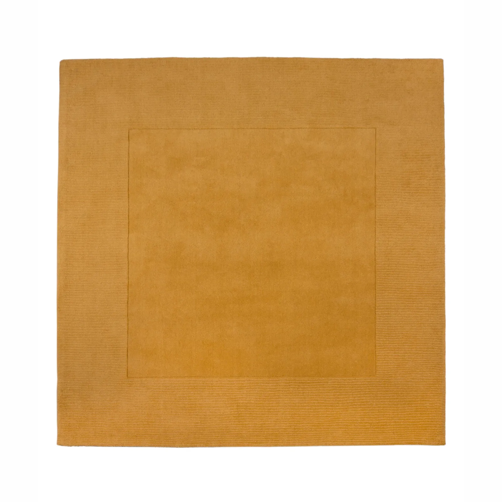 Boston Wool Border Square Rug Yellow