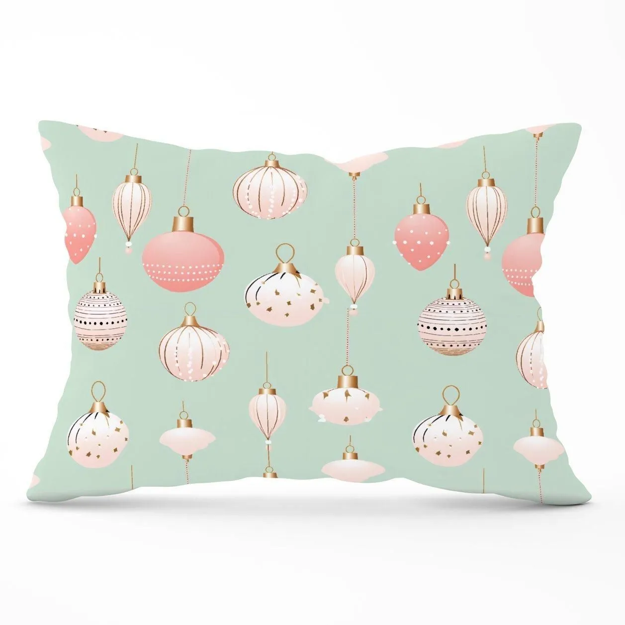 Warren Reed - Designer Christmas Decorations Pink & Green Cushions