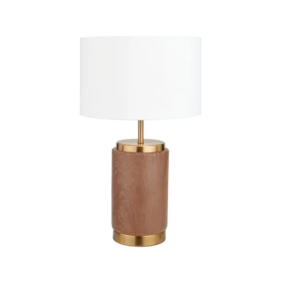 Pacific Lifestyle Carrara Wood Effect Table Lamp 5