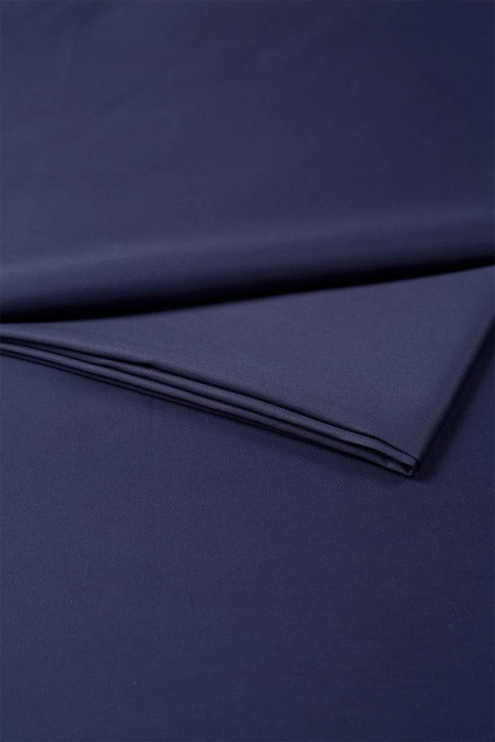CHRISTY 400TC Luxury Cotton Sateen Plain Dye Bedding Flat Sheets in Navy 1