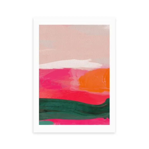 East End Prints Green & Pink Abstract III Framed Print 2