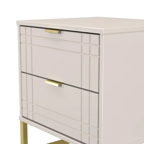 Darlton 2 Drawer Bedside Table 5