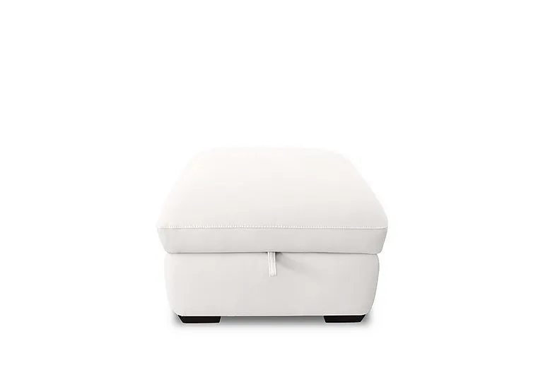 Restore Leather Storage Footstool - Star White - Living Room Furniture - In Time for Christmas
