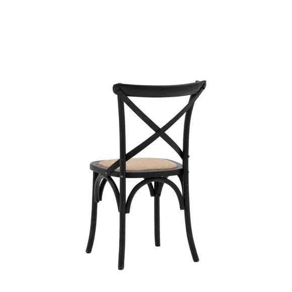 Cannock Set of 2 Dining Chairs, Oak & Rattan 6