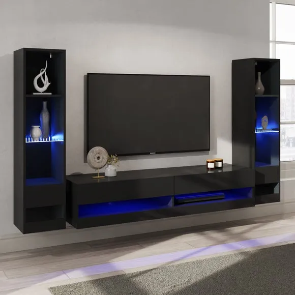 Galicia Wide TV Unit with Shelving for TVs up to 65" 1