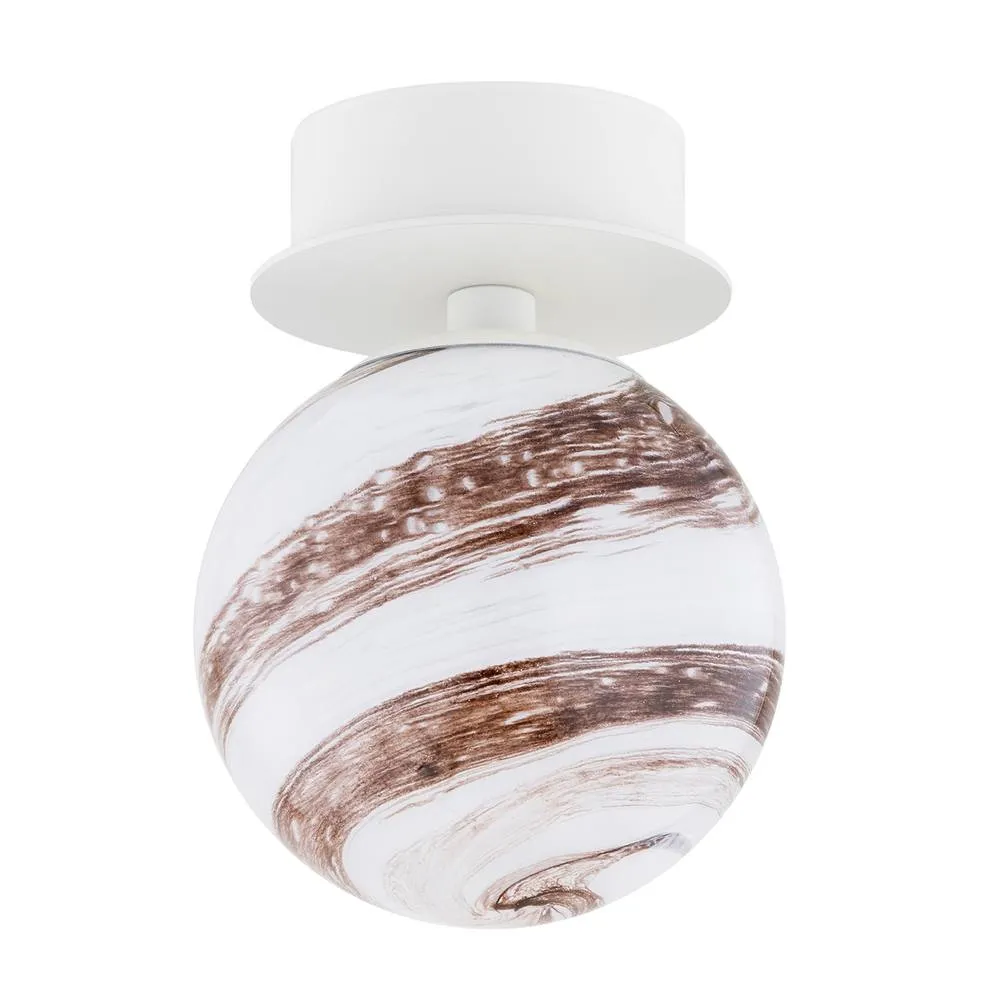 Netlighting Fabio Wall Lamp WhiteBrown (Marble Colour) Cream White IP44 2