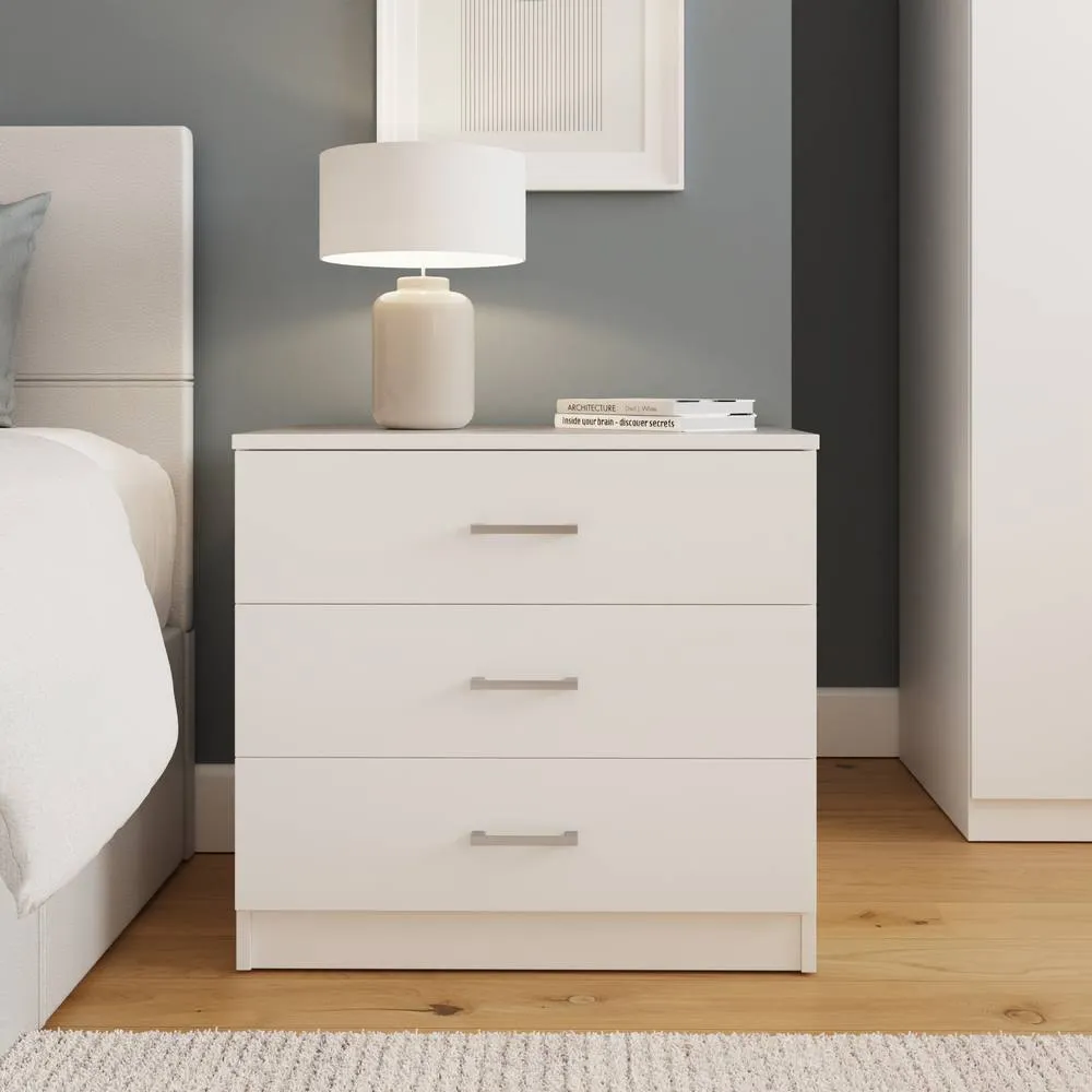 GFW Bailey 3 Drawer Chest in White