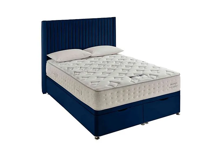 Revitalise Restore 1600 Ottoman Divan Set - Double - Smooth Velvet Maritime