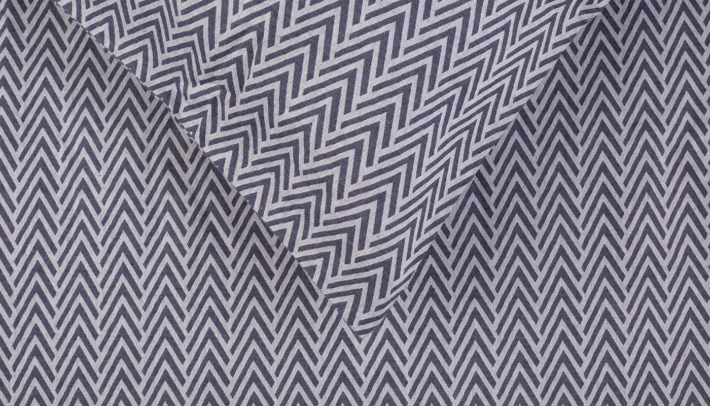 Heal's Herringbone Navy Duvet Cover Super King