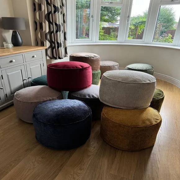 Daro Waffle Round Pouffe 5