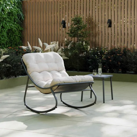 Porto Steel Rocking Chair with Cushions
