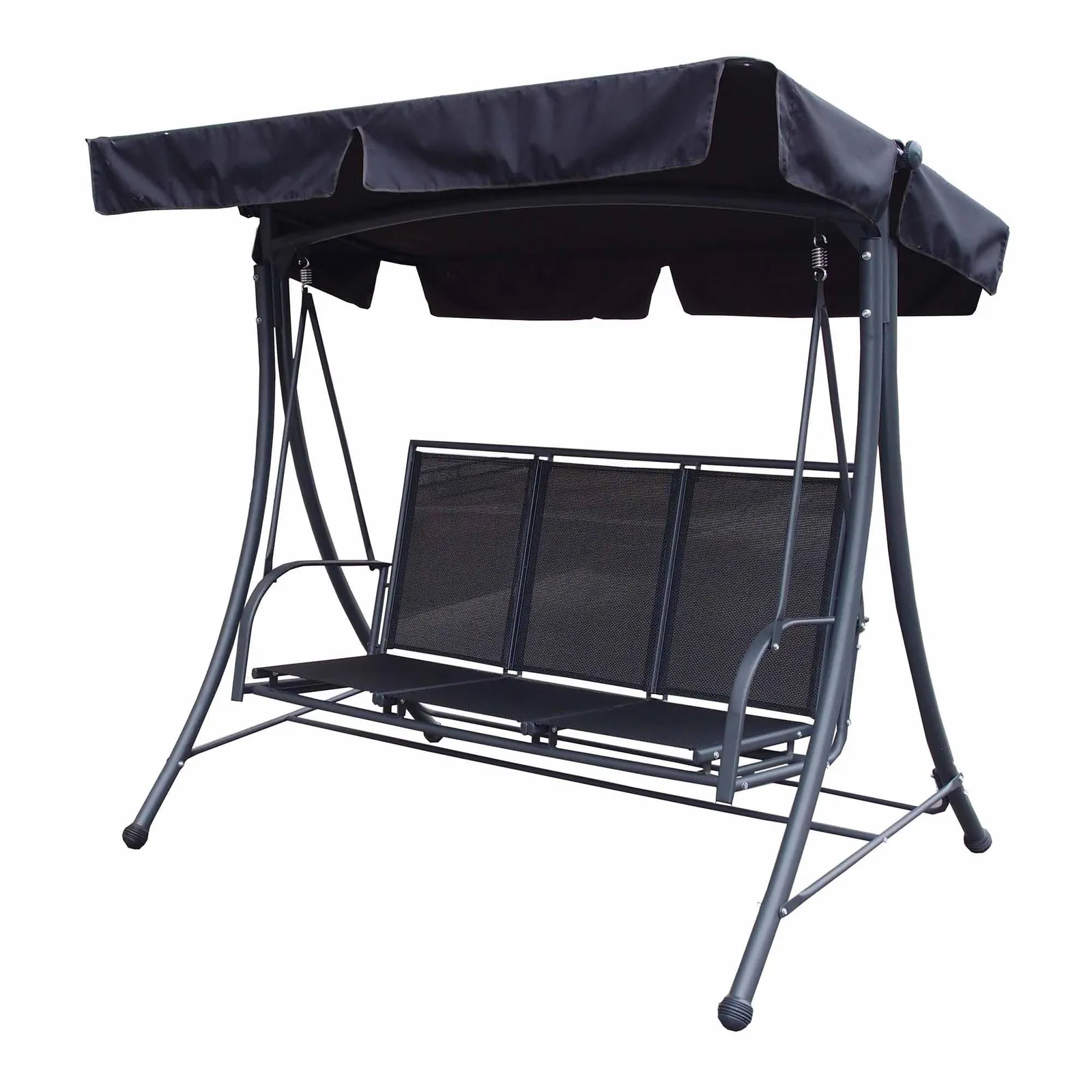 Sorrento 3 Seater Black Swing Seat Black