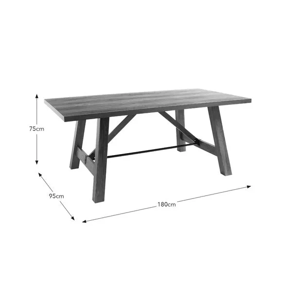 Fulton 6 Seater Trestle Table & Bench Set 4