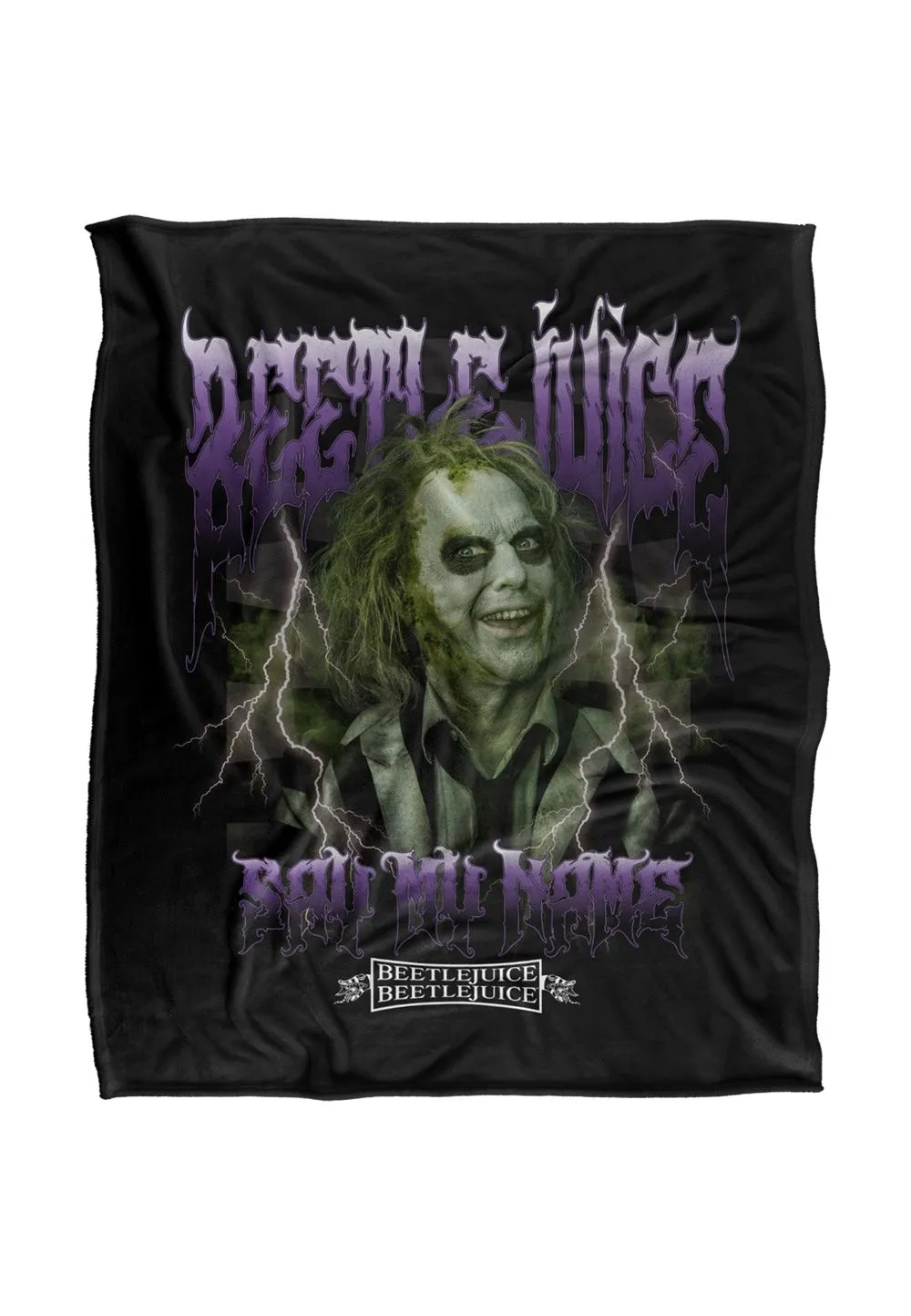 Warner Brothers Beetlejuice 2 50x60 Band Silky Touch Super Soft Throw Blanket in White