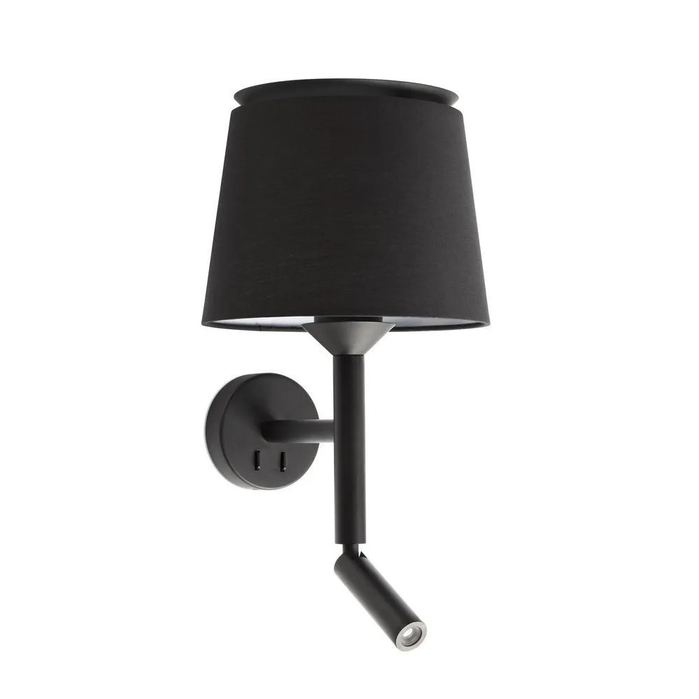 Netlighting Savoy Reading Light Wall Light Black E27