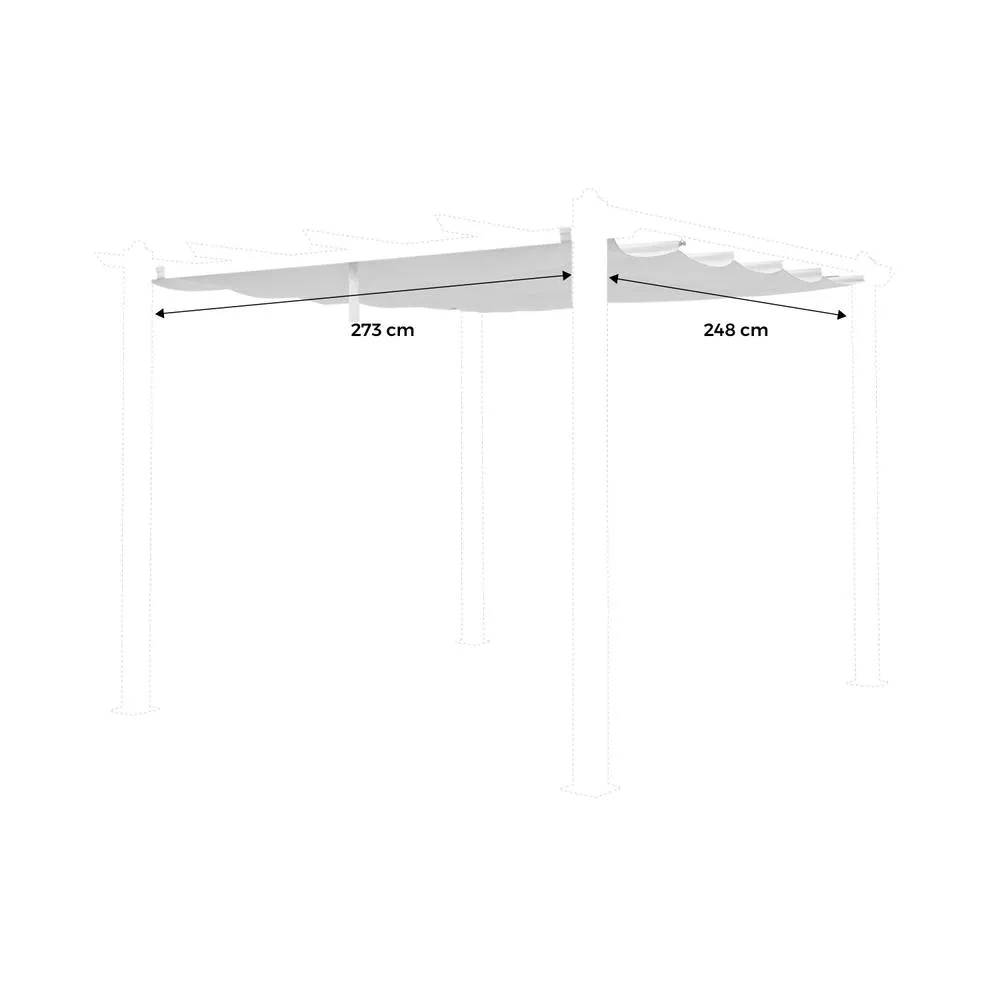 sweeek Replacement 3x3m pergola canopy roof in Grey 5