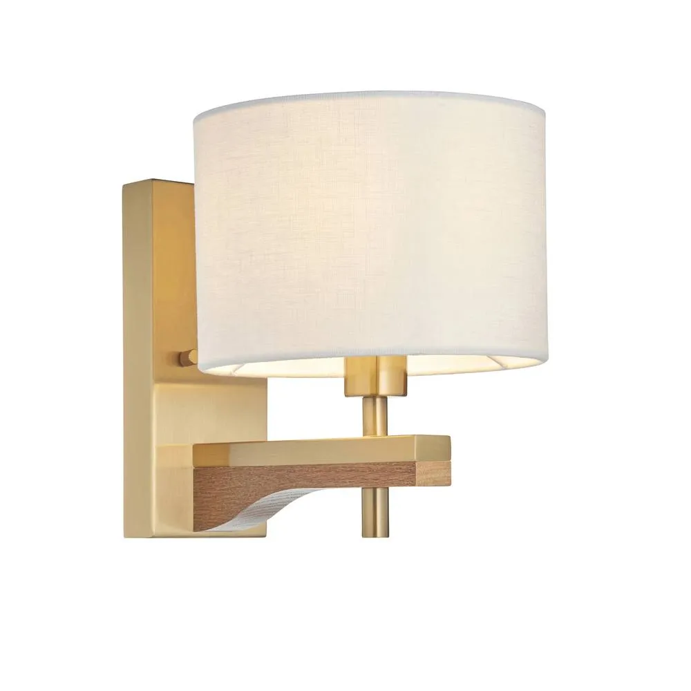 Netlighting Heathcliff Wall Lamp Brushed Aged Brass in Gold