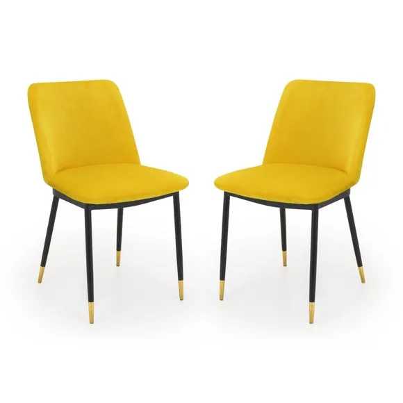 Delaunay Set of 2 Dining Chairs, Velvet 3