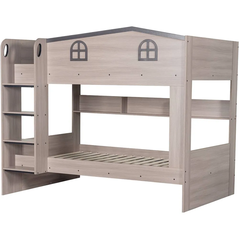 Seconique Hector Small Double Bunk Bed in Grey 4