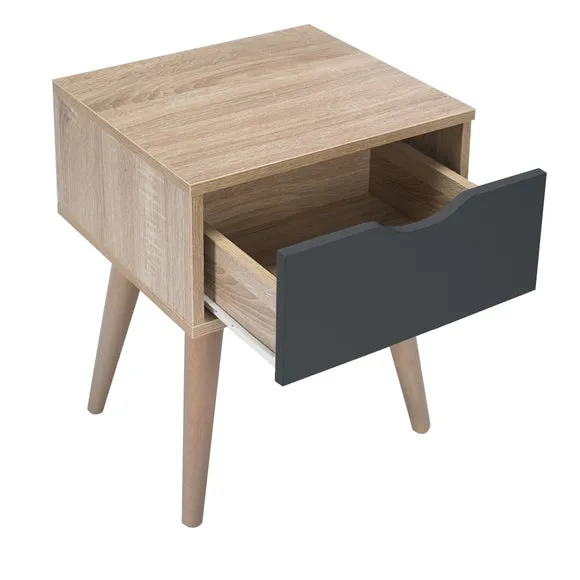 Return - Scandi 1 Drawer Bedside Table, Scandi Oak 3