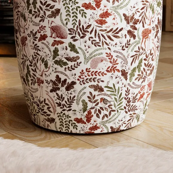 Metal Drum Woodland Animals Side Table 4
