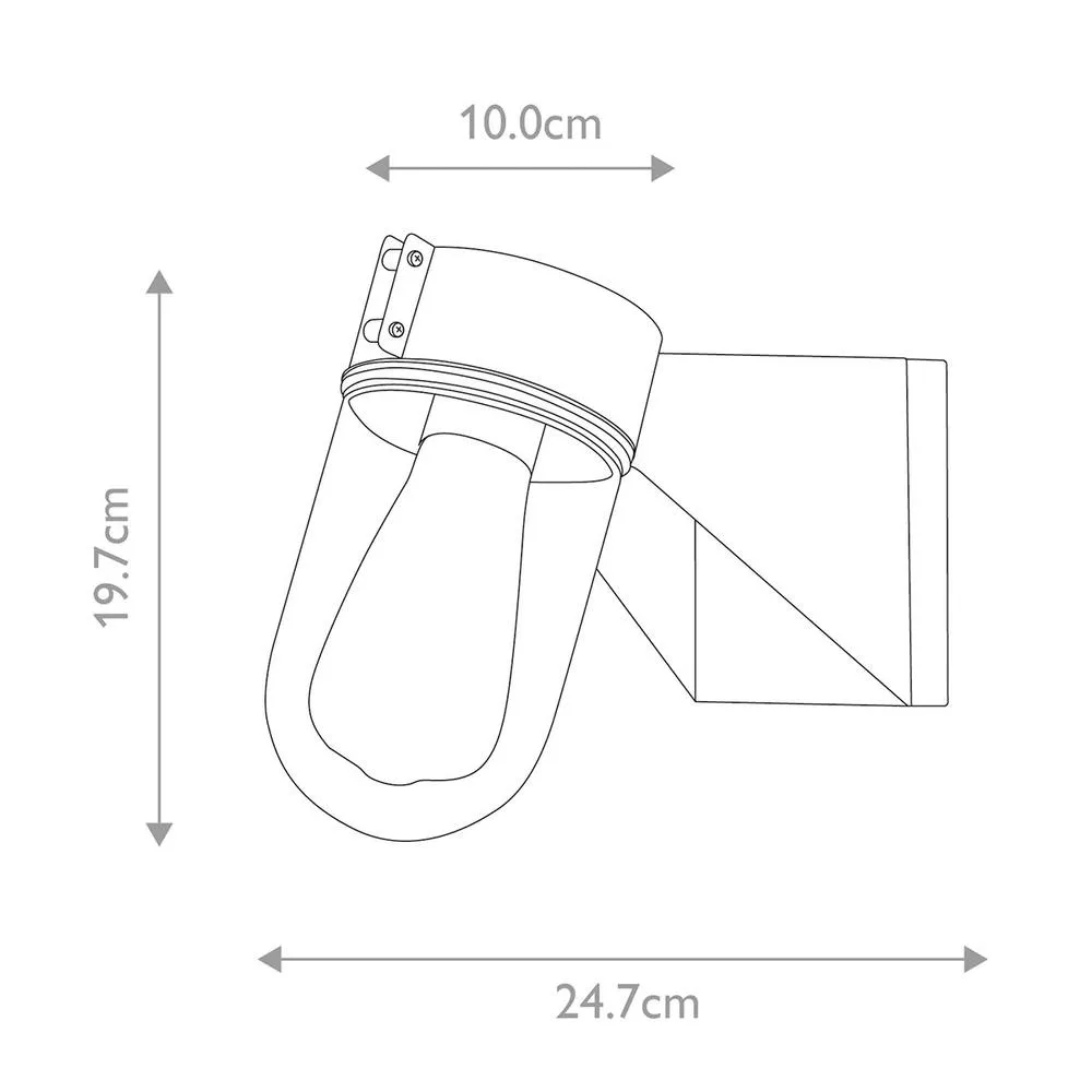 Netlighting Portofino Outdoor Wall Lamp Grey IP44 5