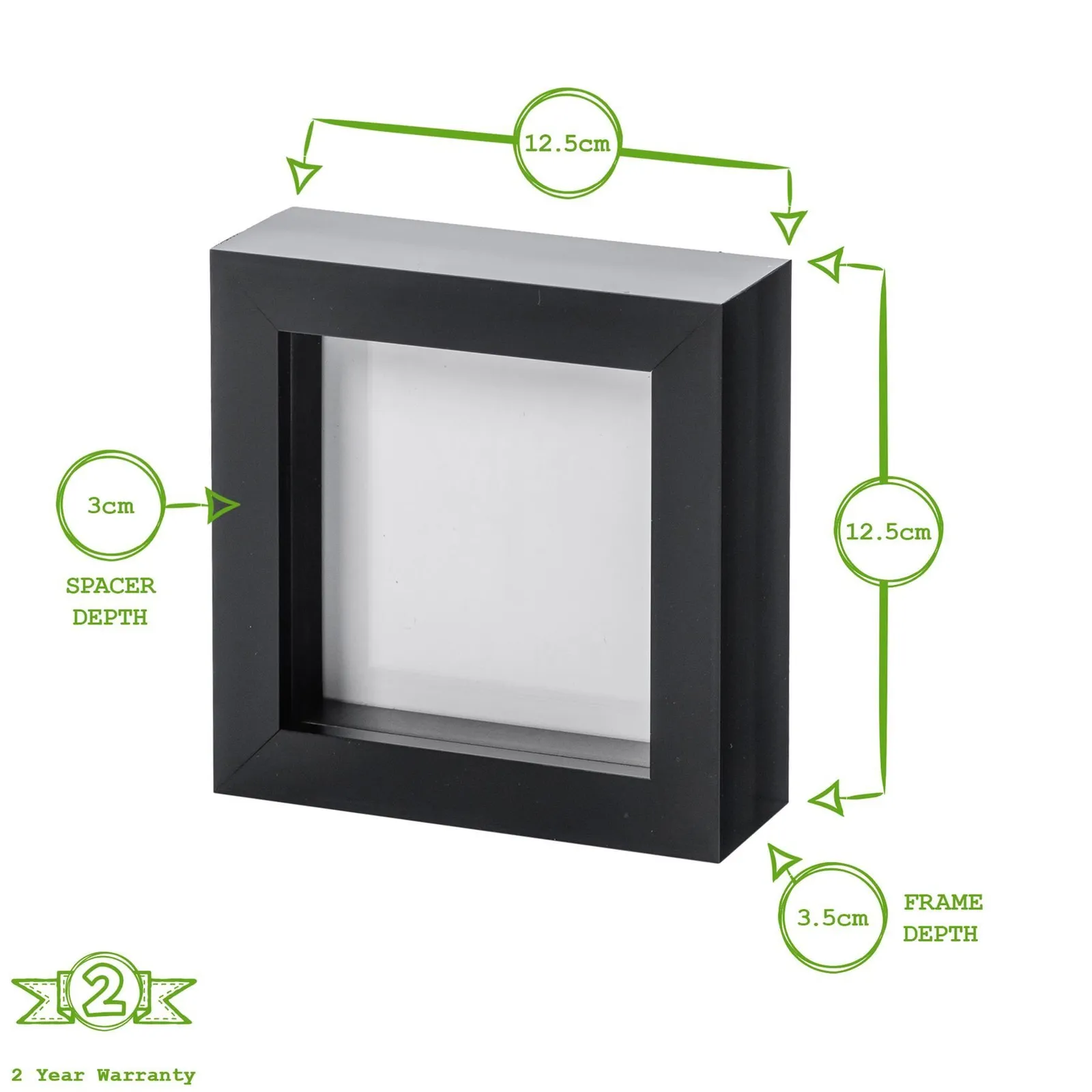 Nicola Spring 3D Box Photo Frames - 4 x 4" - Pack of 5 in Grey 4