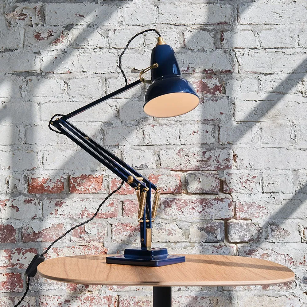 Anglepoise Original 1227 Desk Lamp Brass Ink Blue 3