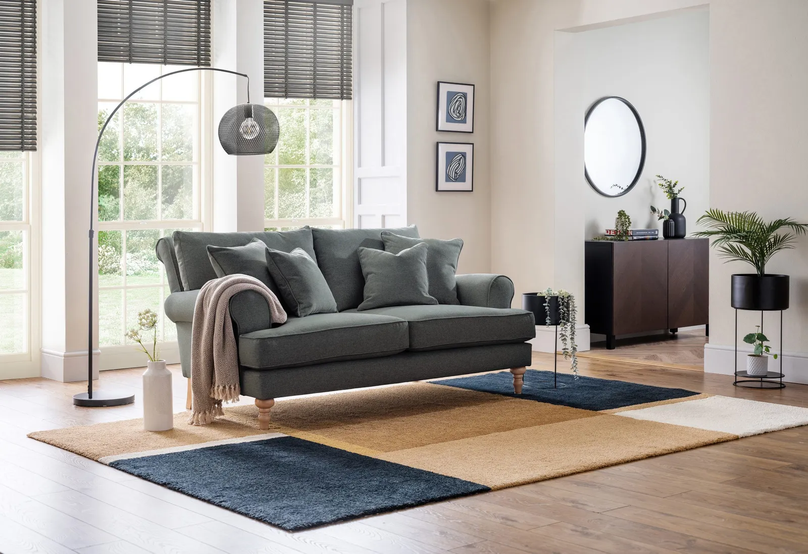 The Great Sofa Company Margot Small Sofa Faro Slate in Grey