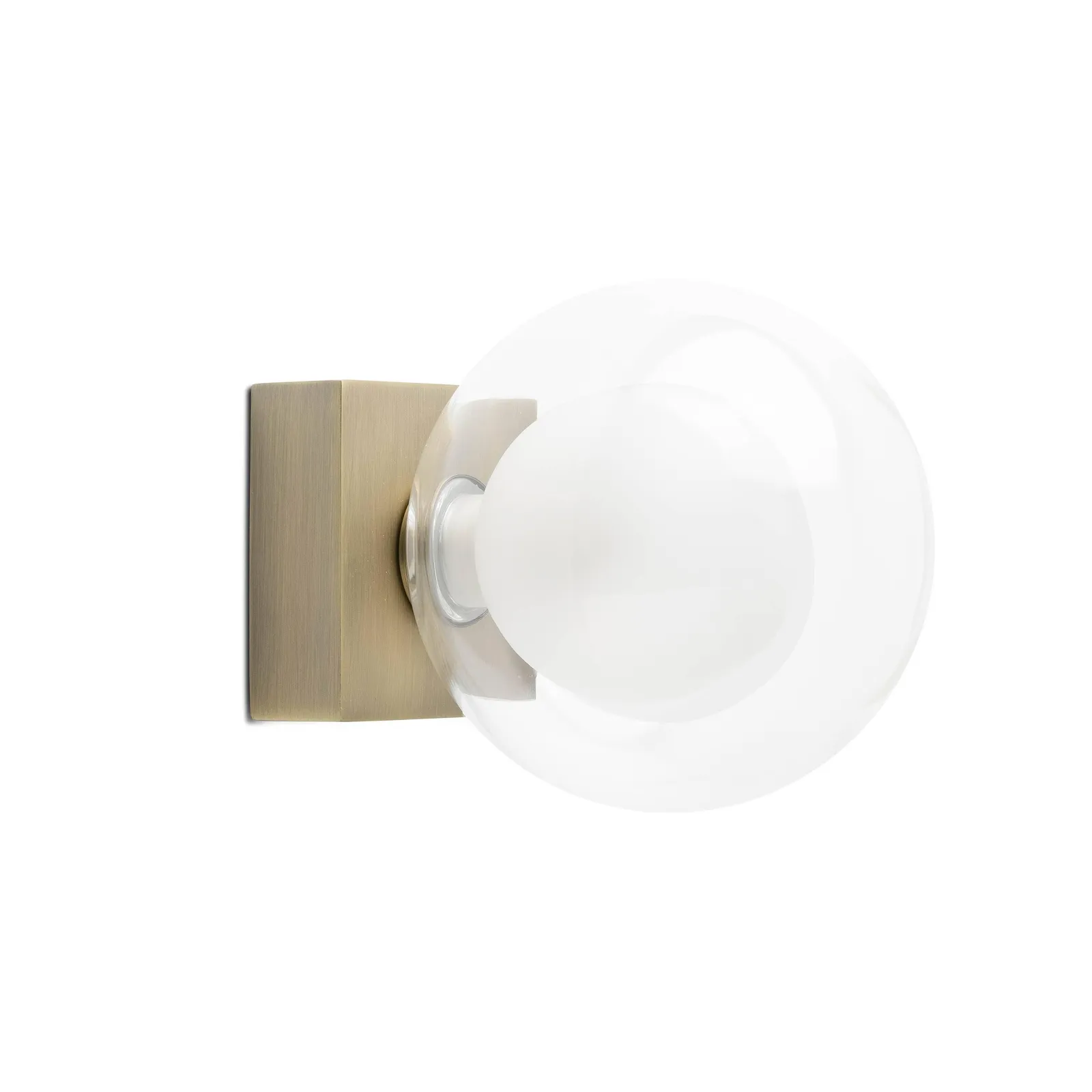 Netlighting Perla Bathroom Antique Brass Globe Wall Light 1x g9 in Yellow