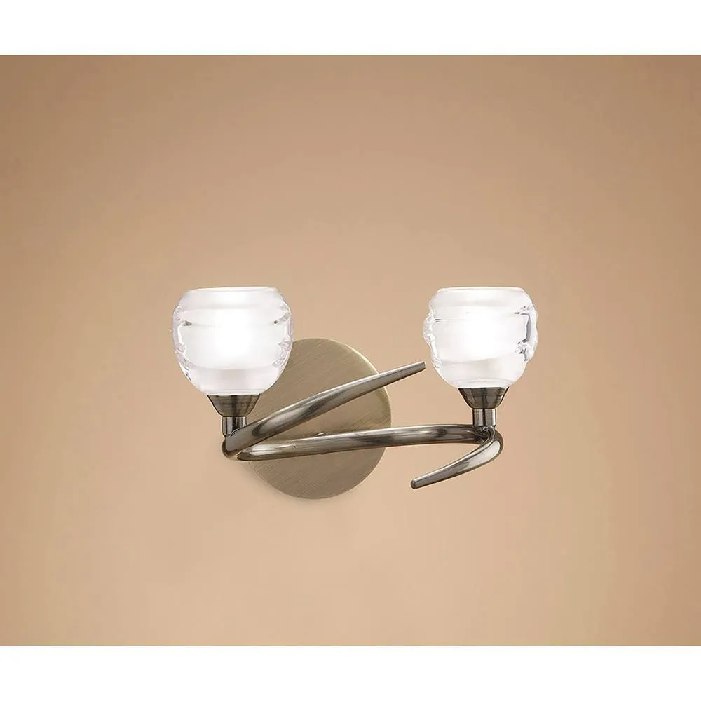 Netlighting Loop Wall Lamp 2 Light G9 Antique Brass in Bronze 2