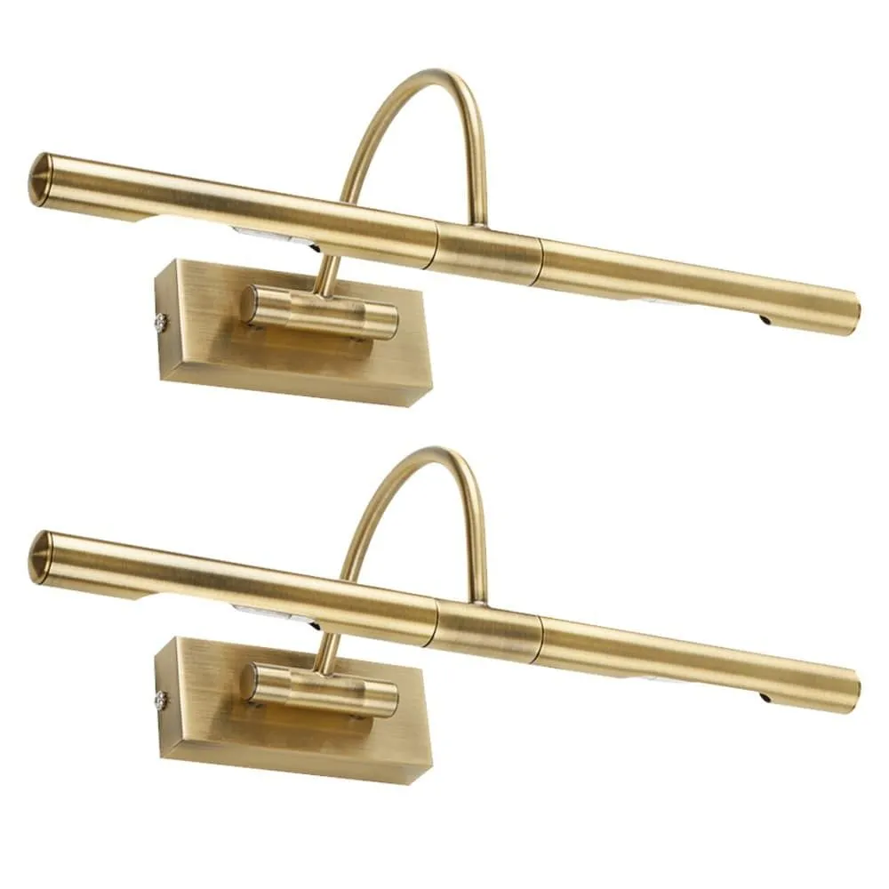 ValueLights Capri Pair of Adjustable Twin Bulb Picture Wall Lights with G9 Bulbs in Gold 5