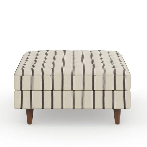 Zoe Folkstone Stripe Square Storage Footstool 6