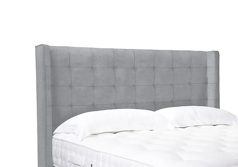 Artisan Collection Onyx High Floor Standing Headboard - Single - Aston Silver