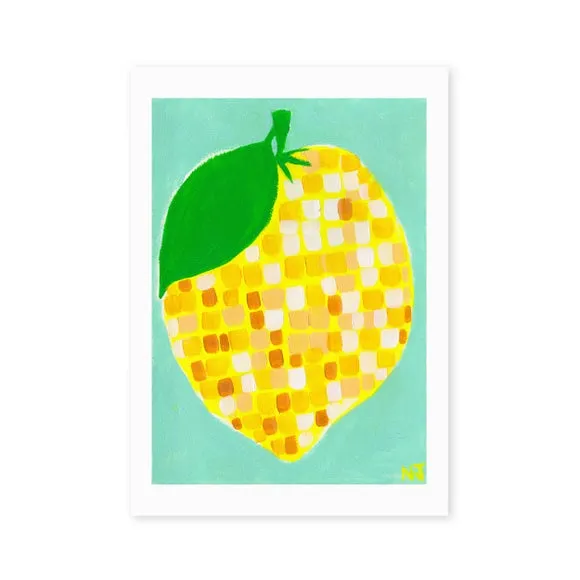 East End Prints Disco Lemon Framed Print 2
