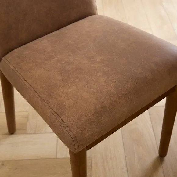 Cassie Set of 2 Dining Chairs, Faux Leather 4