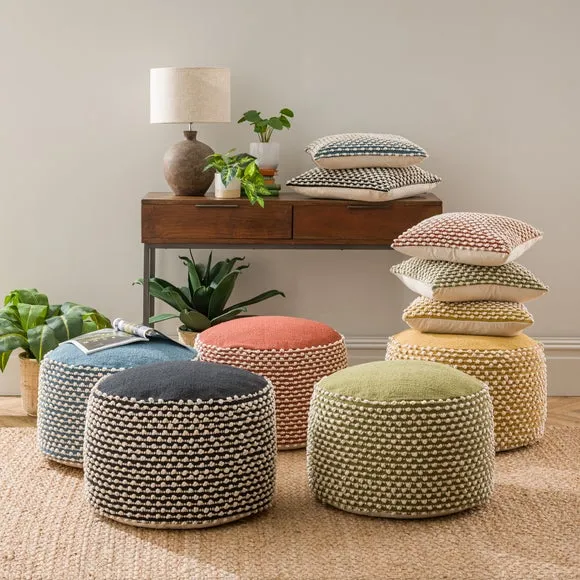 Jersey Bobble Round Pouffe 5