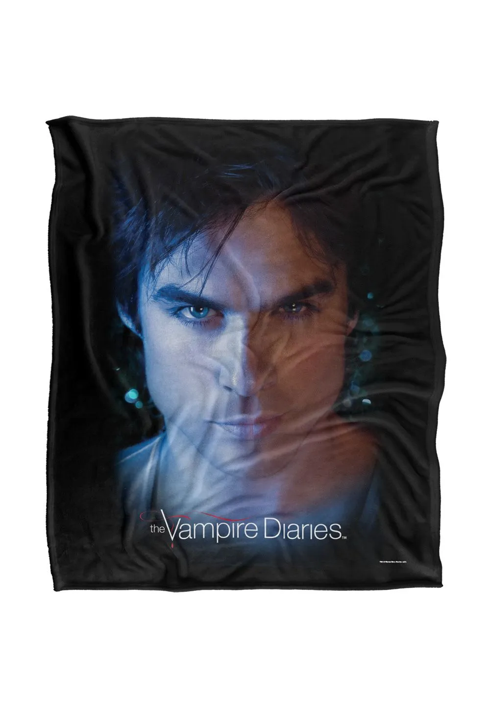 Vampire Diaries Damon Eyes Officially Licensed Silky Touch Super Soft Throw Blanket 152x127 cm in White