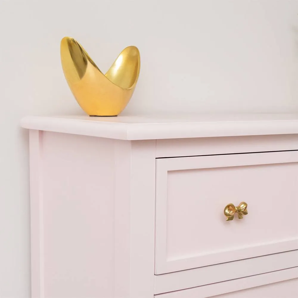 Melody Maison Large Scalloped 3 Drawer Chest Of Drawers - Staunton Pink Range in Baby Pink 3
