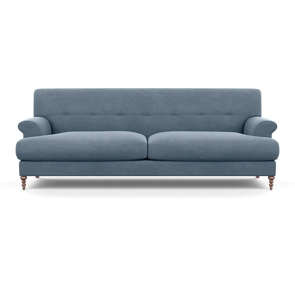 Scp Oscar 3 Seater Formal Sofa Capelo Linen-Cotton Mineral Walnut Feet 1