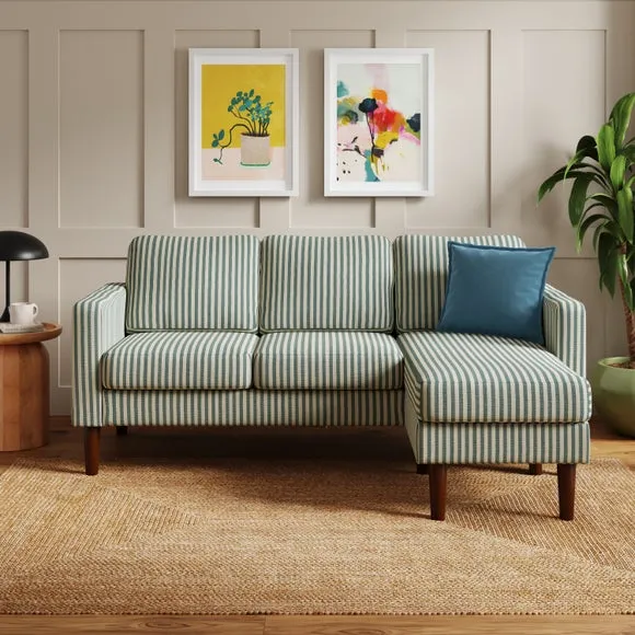 Jacob Linford Stripe Compact Corner Chaise Sofa