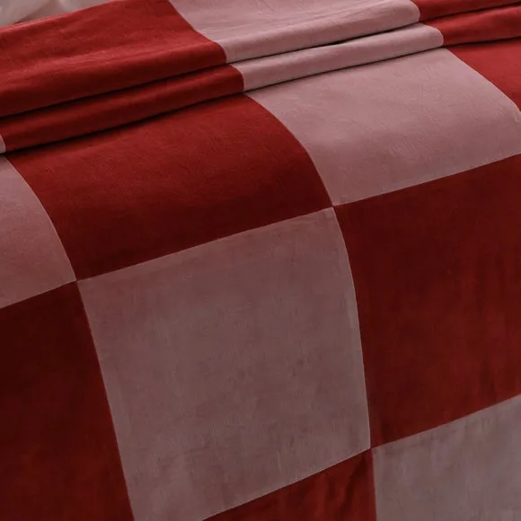 Clara Cotton Velvet Patchwork Bedspread 2